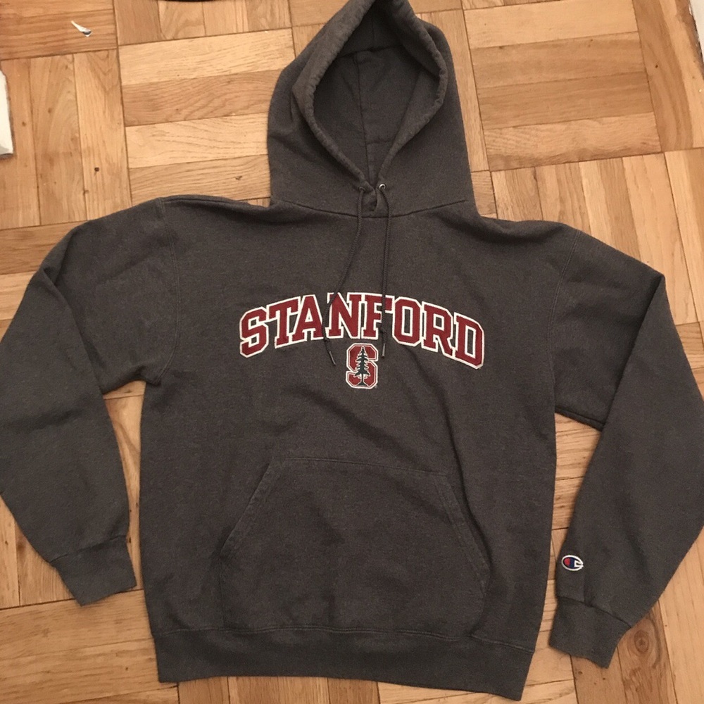 GREY STANFORD UNIVERSITY CHAMPION HOODIE